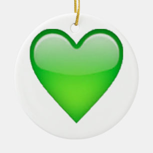 Ornement En Céramique Coeur vert - Emoji