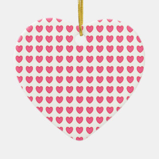 Ornement En Céramique Coeurs Polka