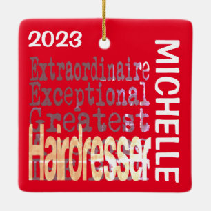 Ornement En Céramique Coiffeur Extraordinaire CUSTOM