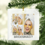Ornement En Céramique Collage de 3 photos modernes | Veux-tu être ma dem<br><div class="desc">La planification d'un mariage est un moment excitant pour tout le monde, prendre des décisions importantes comme celle de savoir qui sera votre demoiselle d'honneur n'est que l'une d'entre elles. Ces ornements de Noël élégants sont un excellent moyen de les solliciter et leur donneront un souvenir photo à chérir pour...</div>
