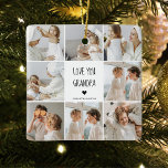 Ornement En Céramique Collage moderne Photo Love You Grand-père Meilleur<br><div class="desc">Collage moderne Photo Love You Grand-père Meilleur Cadeau</div>
