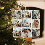 Ornement En Céramique Collage photo de Noël | Joyeux Fêtes<br><div class="desc">Collage photo de Noël | Joyeux Fêtes</div>