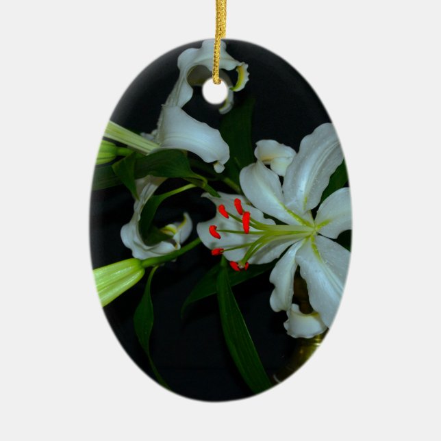 Ornement En Céramique Collection Irlandaise de laiton et de fleurs (Devant)