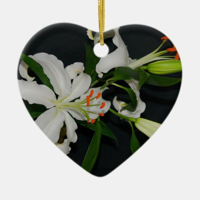 Ornement En Céramique Collection Irlandaise de laiton et de fleurs (Devant)