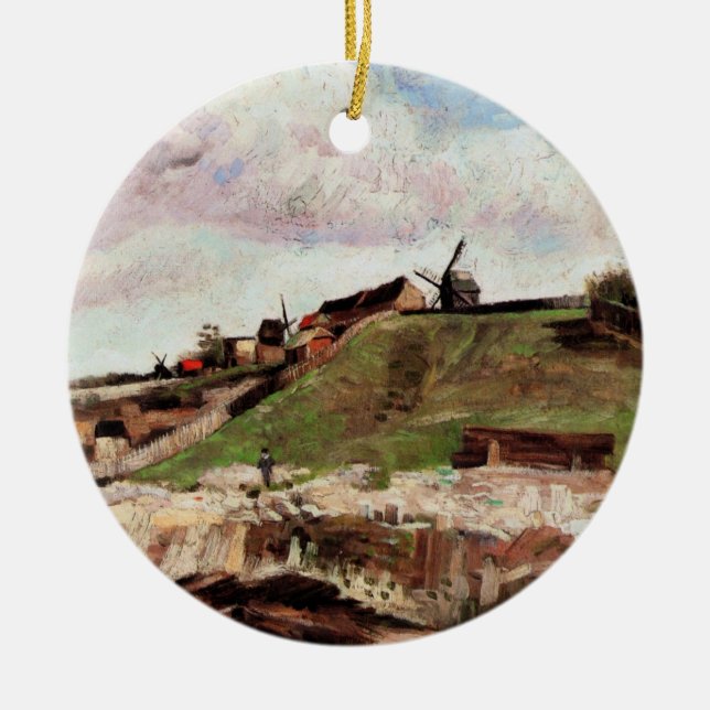Ornement En Céramique Colline de Montmartre avec carrière par Vincent va (Devant)