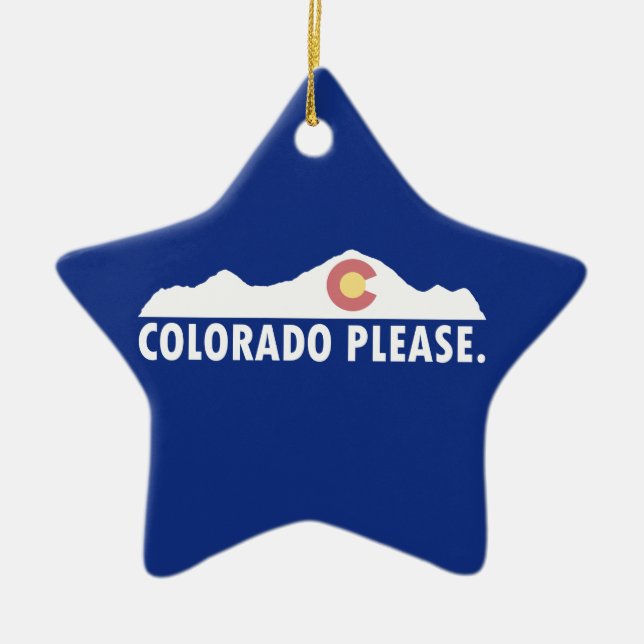 Ornement En Céramique Colorado s'il vous plaît (Devant)