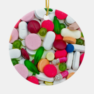 Ornement En Céramique Colorant pilules produit personnalisé