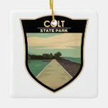 Ornement En Céramique Colt State Park Rhode Island Vintage<br><div class="desc">Illustration colt State Park. Le parc est un élément important du district historique de Poppasquash Farms,  inscrit au Registre national des endroits historiques,  et est un arrêt sur la piste cyclable d'East Bay.</div>