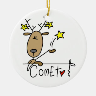 Ornement En Céramique Comète l'ornement de souvenir de Noël de renne