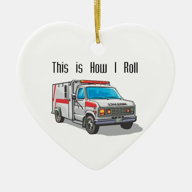 Ornement En Céramique Comment je déplace l'ambulance (Devant)