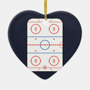 Ornement En Céramique Compagnon de match de hockey style fibre de carbon