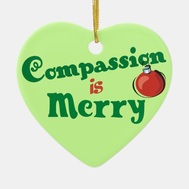 Ornement En Céramique Compassion (Devant)