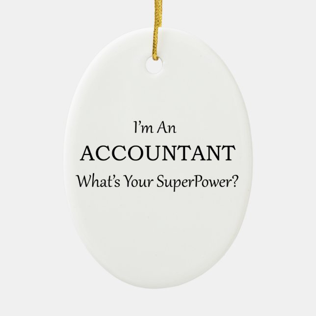 Ornement En Céramique Comptable (Devant)