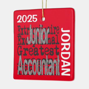 Ornement En Céramique Comptable junior Extraordinaire PERSONNALISÉ