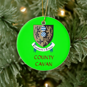 Ornement En Céramique Comté Cavan Irlande Custom Christmas Orament
