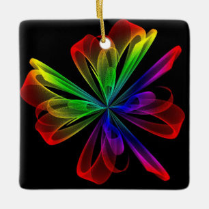 Ornement En Céramique Conception Abstraite des ondes fractales