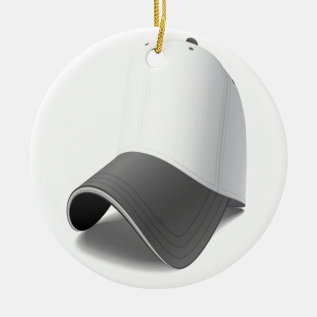 Ornement En Céramique Conception de casquette de baseball (Devant)