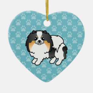 Ornement En Céramique Conception de dessin animé de chien Poméranie tric