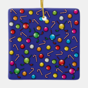 Ornement En Céramique Conception de monogramme de golf de Noël