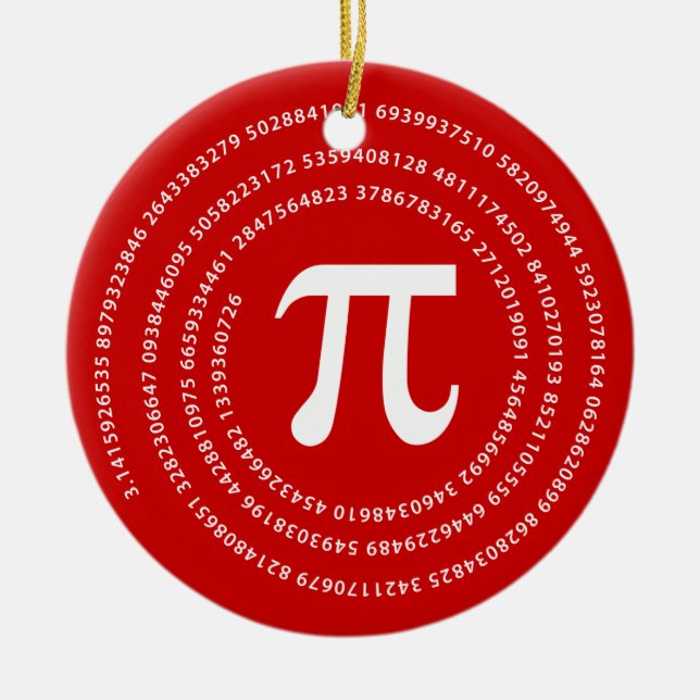 Ornement En Céramique Conception de nombre de pi (Devant)