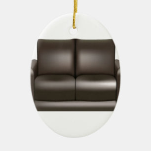 Ornement En Céramique Conception en cuir Brown de sofa