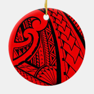 Ornement En Céramique Conception tribale Samoane de tatouage avec des