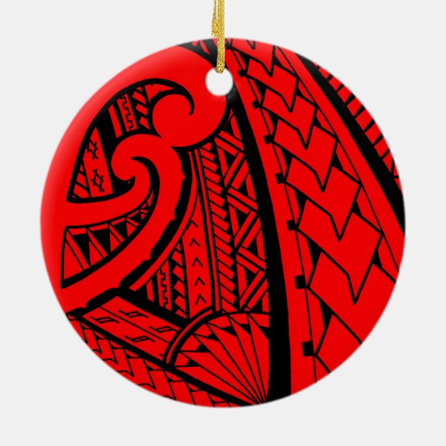 Ornement En Céramique Conception tribale Samoane de tatouage avec des (Dos)