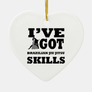 Ornement En Céramique Conceptions d'arts martiaux de Jiu Jitsu de