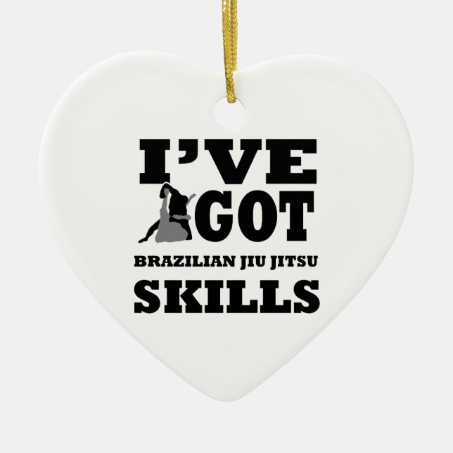 Ornement En Céramique Conceptions d'arts martiaux de Jiu Jitsu de (Devant)