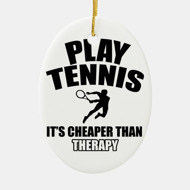 Ornement En Céramique Conceptions de tennis (Devant)