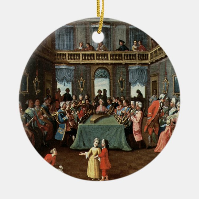 Ornement En Céramique Concert dans une Chambre privée (Devant)