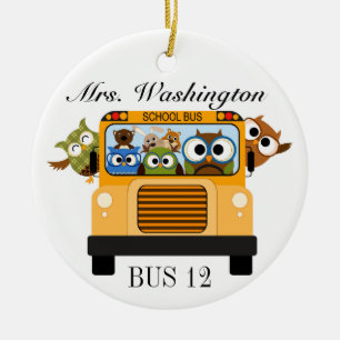 Ornement En Céramique Conducteur de bus scolaire - SRF