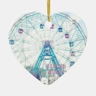 Ornement En Céramique Coney Island Wonderwheel Ferris roulent dedans