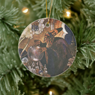 Ornement En Céramique Conte de fées vintage, Aladdin et Lampe magique