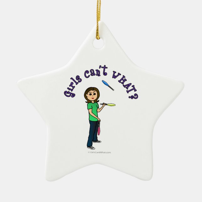 Ornement En Céramique Contrebande féminine légère (Devant)