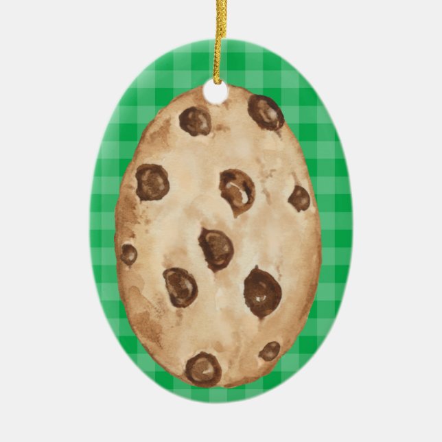 Ornement En Céramique Cookie à puces de chocolat - SRF (Devant)