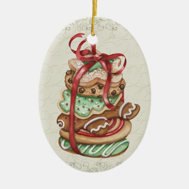 Ornement En Céramique Cookies de Noël - SRF (Devant)