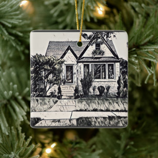 Ornement En Céramique Cool Cottage House Ornament