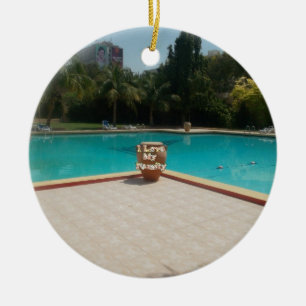 Ornement En Céramique Cool Hakuna Matata Pool Side I love My Family.jpg