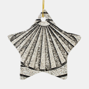 Ornement En Céramique Coquille d'EL Camino, trottoir, Espagne