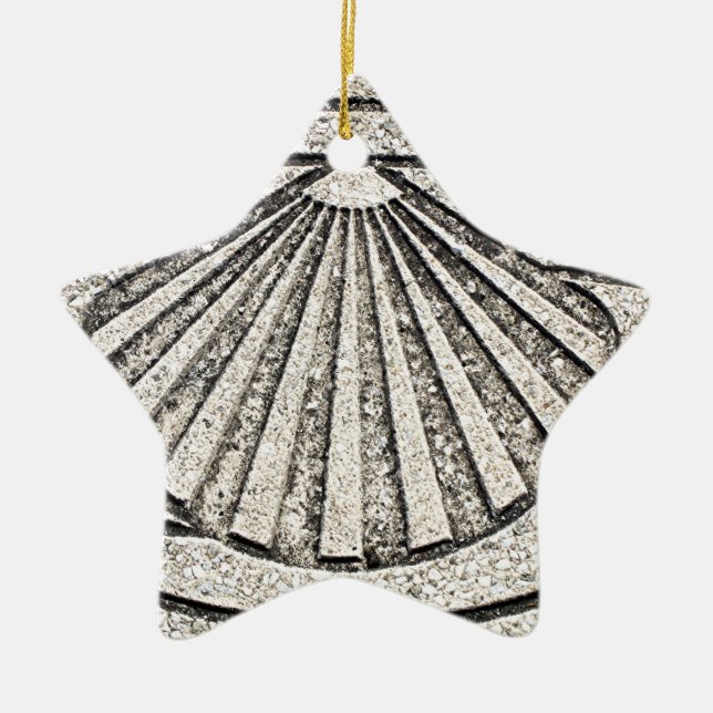 Ornement En Céramique Coquille d'EL Camino, trottoir, Espagne (Devant)