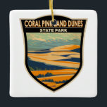 Ornement En Céramique Coral Pink Sand Dunes State Park Utah Vintage<br><div class="desc">Design artistique du Coral Pink Sand Dunes State Park. Le parc possède des dunes de sable rose uniques situées à côté de falaises de grès rouge.</div>