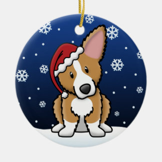 Ornement En Céramique Corgi pelucheux de Gallois de Pembroke de bande