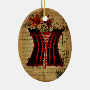 Ornement En Céramique Corset de cru de partie de Paris Bachelorette