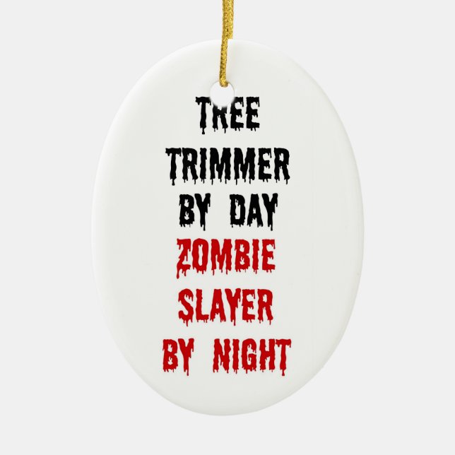 Ornement En Céramique Couche Zombie Déclencheur Arbre (Devant)