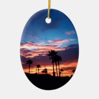 Ornement En Céramique Coucher du soleil de la Californie du sud de ciel