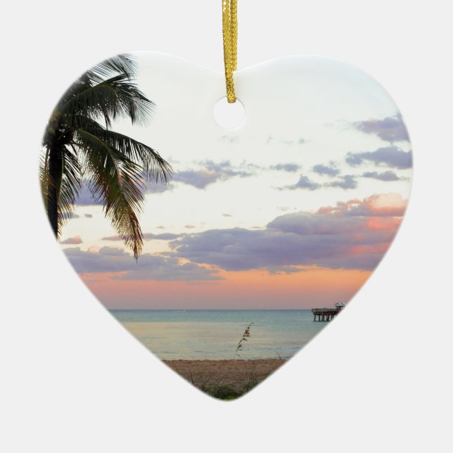 Ornement En Céramique Coucher du soleil de Lauderdale-par-le-Mer, la (Devant)