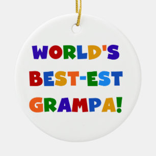Ornement En Céramique Couleurs vives les meilleurs cadeaux de Grampa au 