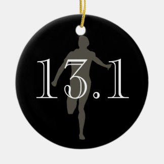 Ornement En Céramique Coureur personnalisé 13.1 Demi-marathon Keepsaké