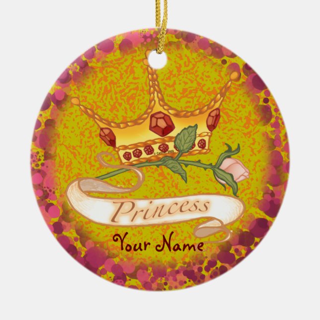 Ornement En Céramique Couronne de princesse (Devant)